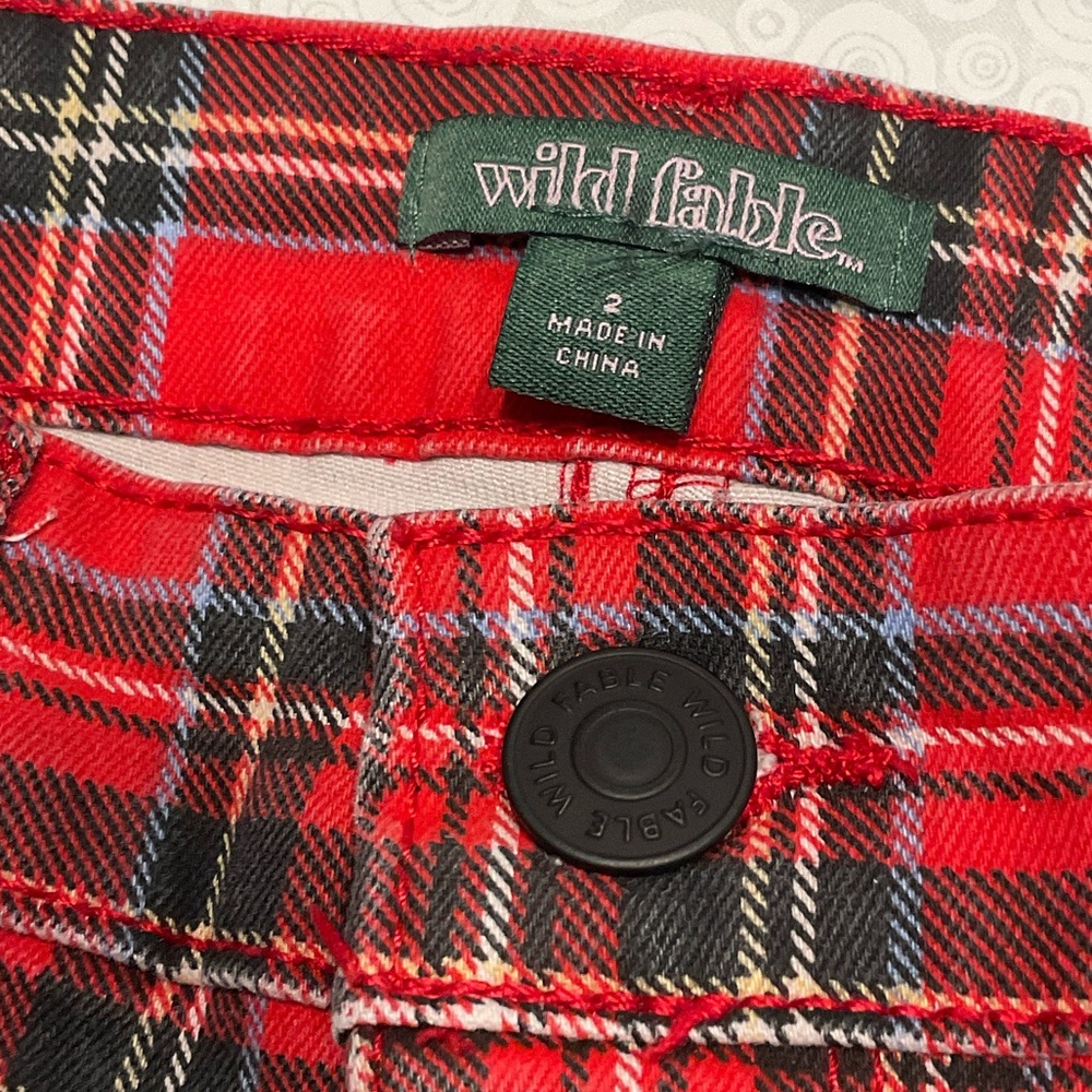 Red Plaid Pants - Picture 4 of 5